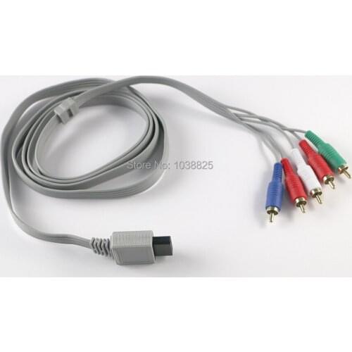 10pcs/lot 1.8m Component AV Cable High-Definition 1080i/720p HDTV AV Audio Adapter Cable Cord Wire 5RCA For Nintendo Wii