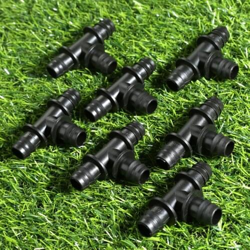 20 Pcs Plastic Barbed Tee Connectors Micro Irrigation Hose Fittings for Pipe Garden Hose Garden Water Connectors