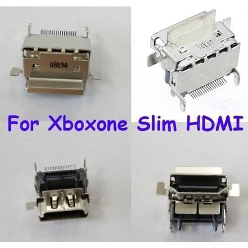 50pcs Original New 1080P HDMI Socket for Xbox one Slim Port Parts Replacement for XBOX ONE XboxOne S SLIM Motherboard Repair