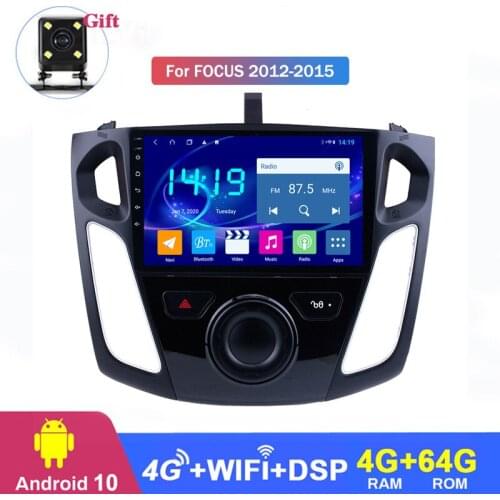 For Ford Focus 2012 2013 2014 2015 Car Radio Multimedia Player touch screen BT Mirror Link Android Built-in CarPlay and dsp