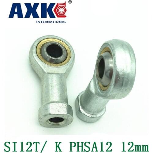 Free Shipping Axk 2pcs Si12t/ K Phsa12 12mm Right Hand Thread Metric Female Thread Bearing Joint Si12tk Si12t