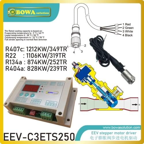 BOWA SOLUTION large cooling EEV with superheat controller & sensor is great choice for compressor racks as wide regulation range