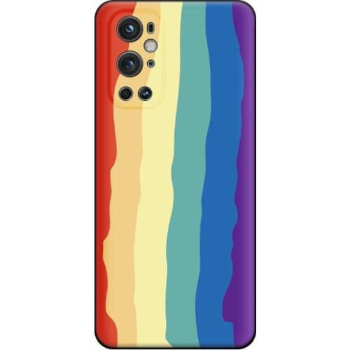 For OnePlus 9 8 7T Pro Case Soft Silicone fashion rainbow Skin protective Back Cover Case For One Plus 9R 8T 7T 6T 5T OnePlus9