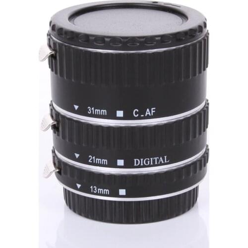 Metal Mount Auto Focus AF Macro Extension Tube/Ring for Kenko Canon EF-S Lens silver color