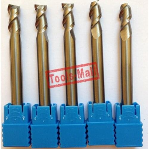 1pc 6mm D6*15*D6*50 HRC50 2 Flutes Milling cutters for Aluminum CNC Tools Solid Carbide CNC flat End mills Router bits