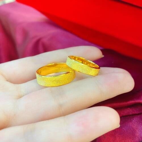 HX 24K Pure Gold Ring Real AU 999 Solid Gold Rings Elegant Shiny Heart Beautiful Upscale Trendy Jewelry Hot Sell New 2020