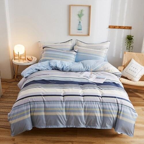 Nordic Stripes Bedding set, 220x240 Duvet Cover With Pillowcase, 210x210 Quilt Covers ,Blue Blanket Cover,king Size Bed Set,2020