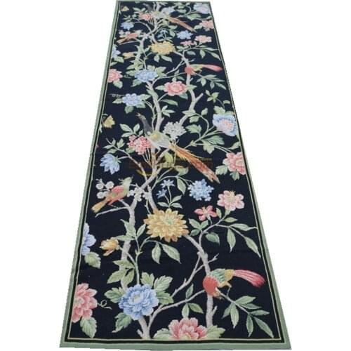 Runner needlepoint carpets Crocheting rugs 88CMX293CM 2 .9X 9.6 b1ack runnergc3neeyg9
