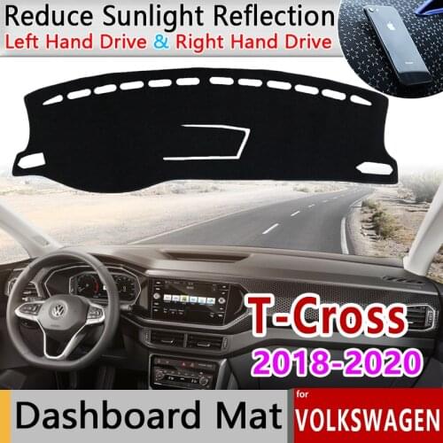 Dashboard Cover Dash Board Mat Carpet Pad for VW Volkswagen T-cross T cross C11 2018 2019 2020 2021 Sun Shade Rug Accessories