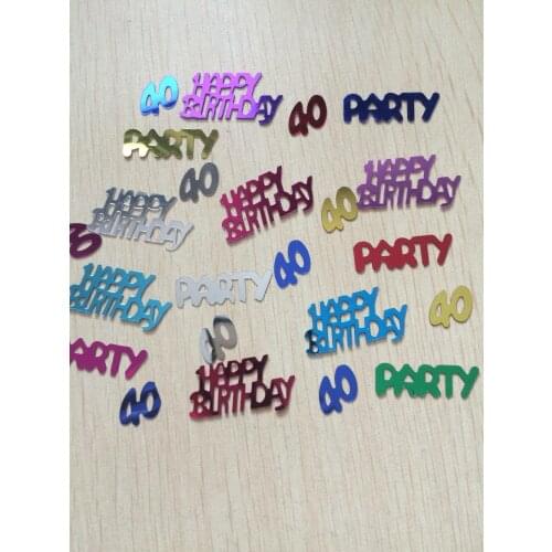 50g men adults happy age 40th Birthday Party decoration kits green blue number 40 Confetti Table Sprinkles