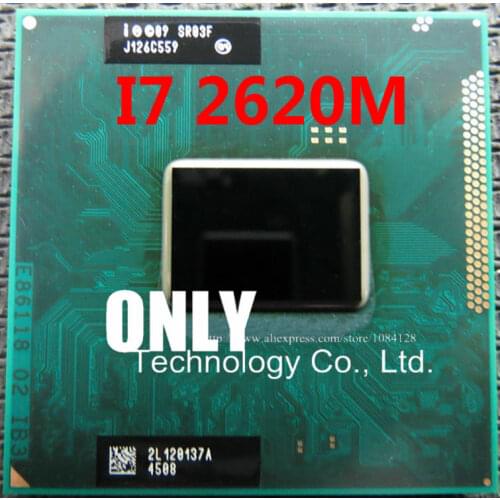 Original Intel Core Processor I7 2620M i7-2620M4M Cache 2.7 GHz Laptop Notebook Cpu Processor Free Shipping