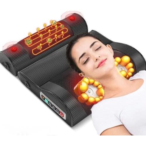 Home whole body massage pillow multi-function electric cervical vertebra massager artificial human airbag physiotherapy device