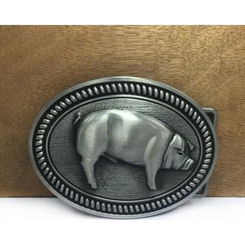 BuckleClub wholesale zinc alloy hog belt buckle pig belt buckle FP-03688 LUXURIOUS cowboy jeans gift belt buckle