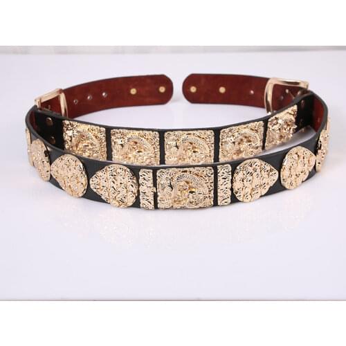 2021 ancient chinese hanfu belt metal rivet belt women round spike sequins belt punk simple decorative waistband belt for men