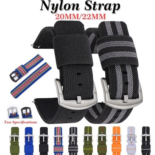Nylon Strap for Samsung Galaxy Watch 42mm 20mm 22mmGalaxy Watch 3 41mm 46mm Active 2 for Galaxy Gear 3 for Amazfit Bip Band