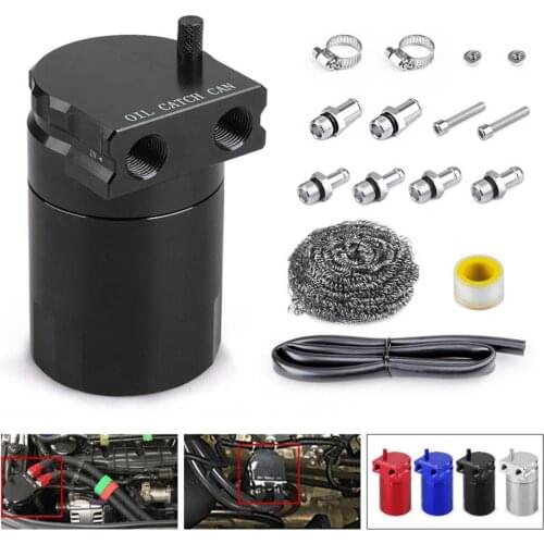 Reservoir Tank Universal Anti-corrosion Aluminum Alloy Solid Color Oil Catch Can for Car