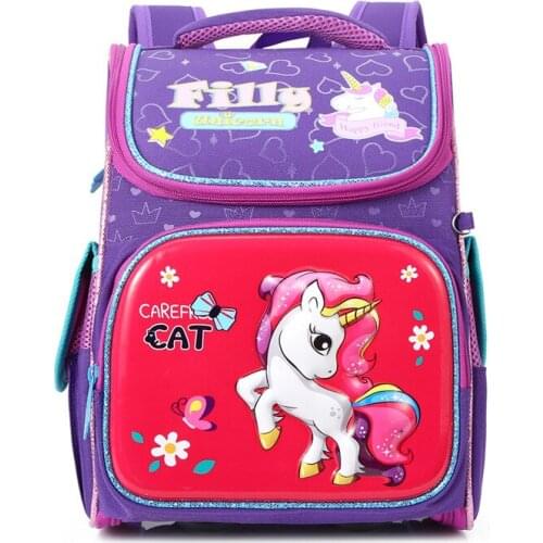 New Orthopedic Backpack for Girls Unicorn Satchel Children School Bags Primary Book Bag Kids Knapsack Mochila Escolar Grade 1-5