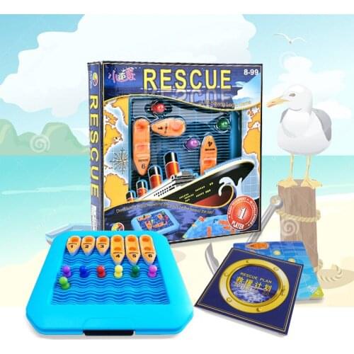 Rescue Sliding Puzzle Board Games Logical Thinking Game For Ages 4 And Up Preschool Kids Featuring 48 Playful Challenges
