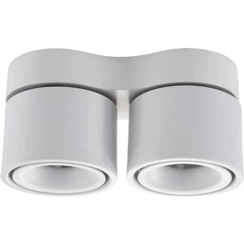 LED dimming ceiling light Surface Mounted LED Home Lighting Rotated Ceiling Spot Light Black /White AC110V/220V