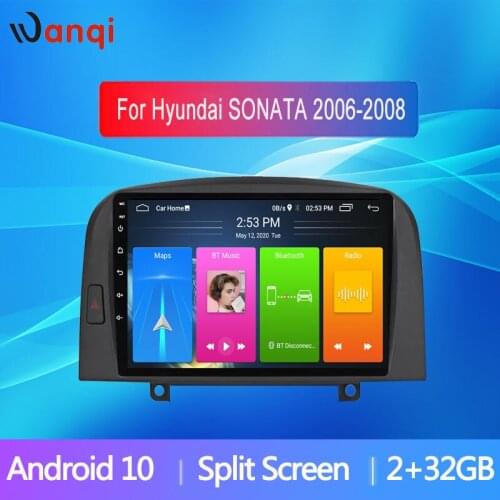Wanqi 4G LTE Carplay Android 10 is suitable for Hyundai SONATA 2006-2008 car radio multimedia video player GPS navigation 2 din