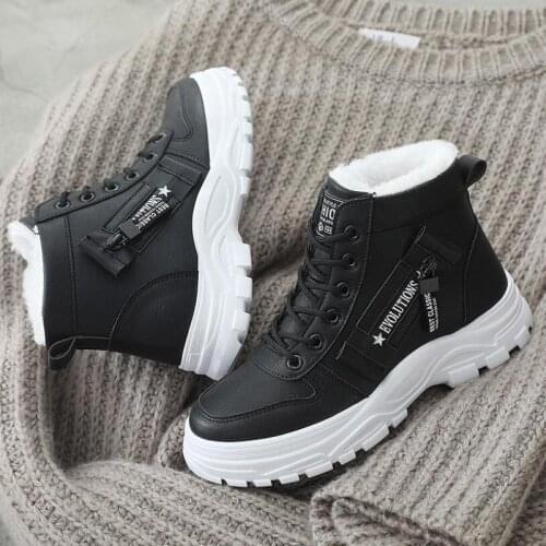 Women Winter Snow Boots 2021 New Fashion Style High-top Shoes Casual Woman Waterproof Warm Woman Female High Quality White Black