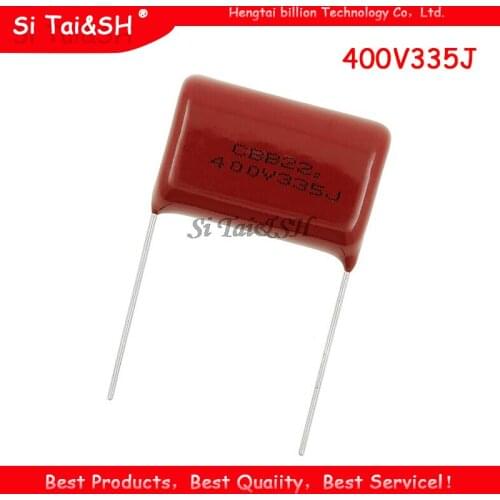 10PCS 400V335J 3.3uF Pitch 25mm 400V 335 3300nf CBB Polypropylene film capacitor