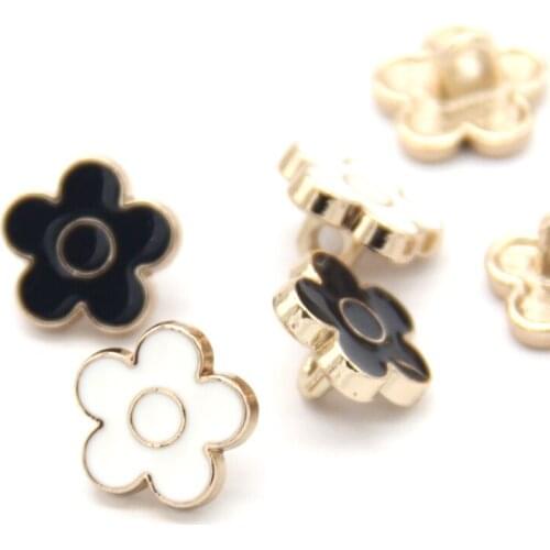 12mm Flower Gold Metal Sewing Women Buttons For Clothing Wedding Shirt Dress Vintage Kids DIY Decorations Accessories Wholesale