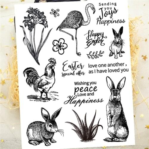 14x18CM rabbit farm Transparent Seal Clear Stamps Silicone Seal Roller Stamps DIY Scrapbook Album / Card Production