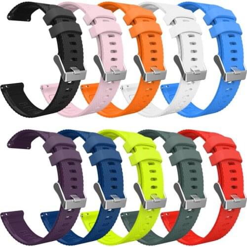 20mm Sports Silicone Watch Strap For Garmin Forerunner 245 Multicolor Watchband Diamond Pattern Strap For Garmin Vivoactive 3