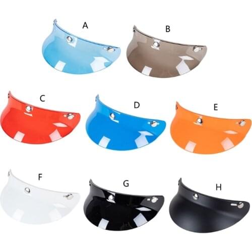 3/4 Motorcycle Helmet Visor Shield 3-Snap Design Open Face Helmet Visor Gift for Motorcycle Enthusiasts