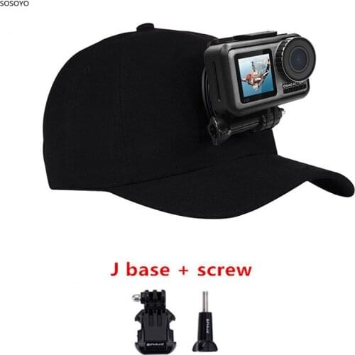 3 in1 Baseball Hat Adjustable Sun Cap Hat With J-Hook Buckle Mount For GoPro HERO 7 6 5 4 DJI OSMO Action Cameras Accessories