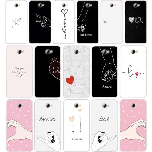 66 Line Art Abstract Love HeartSilicone TPU Cover Phone Case On Case For Huawei Y3 II Y5 II Nova 5T GR3 P40 Lite E Case Soft