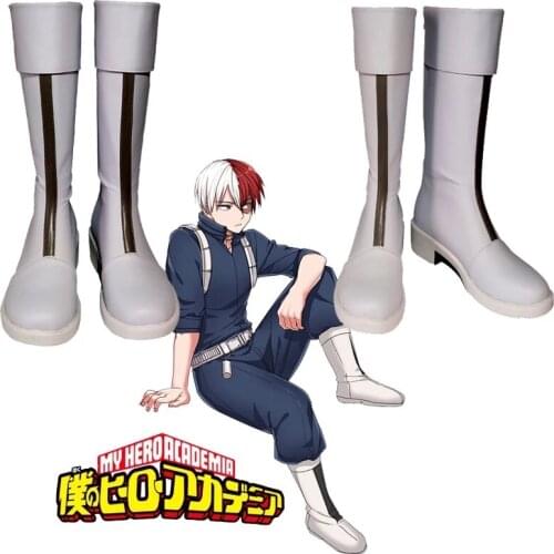 Anime Boku no Hero Academia Shoto Todoroki Cosplay Boots Shoes Ladies fashion leisure PU leather shoes Custom Made