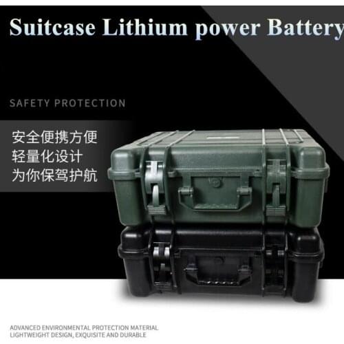 Suitcase battery 36v 50Ah lithium pack hard case 36v for power ebike 1000w EV motor rv 1500w power energy storage + 5A charger
