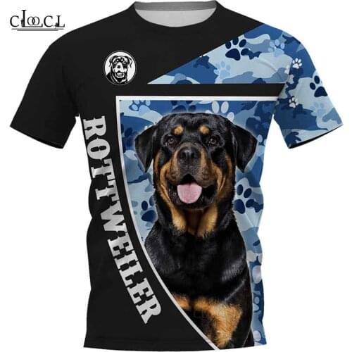 CLOOCL Newest Popular Rottweiler Camo 3D Printed Men T Shirt Harajuku Summer Short Sleeve Casual Unisex Tops Drop Shipping