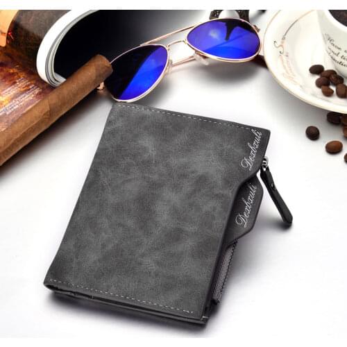 Design Top Wallet Men Soft Leather wallet with removable card slots multifunction men zipper wallet purse male clutch