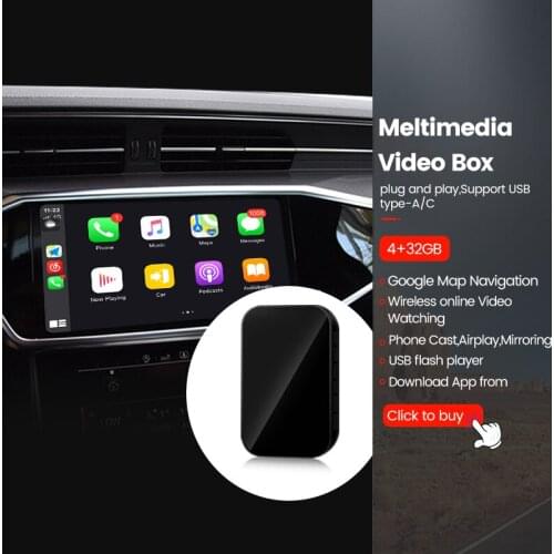 For Apple CarPlay Android Box 4+32G Wireless MirrorLink AI Box for Mercedes Audi Porsche VW Skoda Volvo Ford Peugeot Cadillac