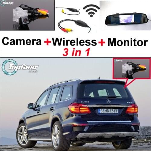 For Mercedes Benz GL Class MB X166 3in1 Special WiFi Back Up Camera + Wireless Receiver + Mirror Screen Parking Rear View System