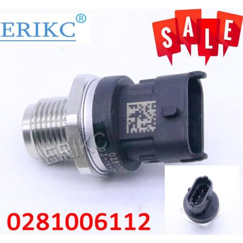 ERIKC NEW 1800 Bar Fuel Rail High Pressure Sensor Common Rail Injection 0281006112 504382372 504152959 For Cummins IVECO DAF MAN