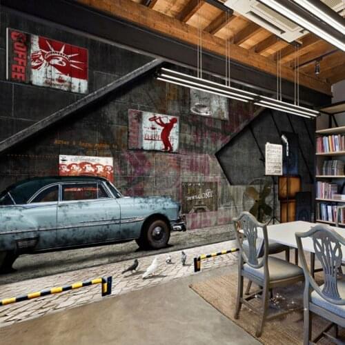 Drop Shipping Custom Photo Wallpaper Europe America Nostalgic Music Theme Coffee Shop Wall Restaurant Nightclub Wallpaper Mural