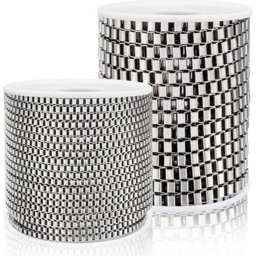 1M Stainless Steel Box Chain Bracelet Finding For DIY Jewelry Making Rock Hip Hop Chains Necklace Supplies Width 2mm 3mm 4mm