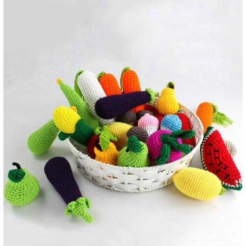 HOT! Fruit Vegetables Newborn Photography Props Cute Crochet Knitting Newborn Outfits Simulation Accessories