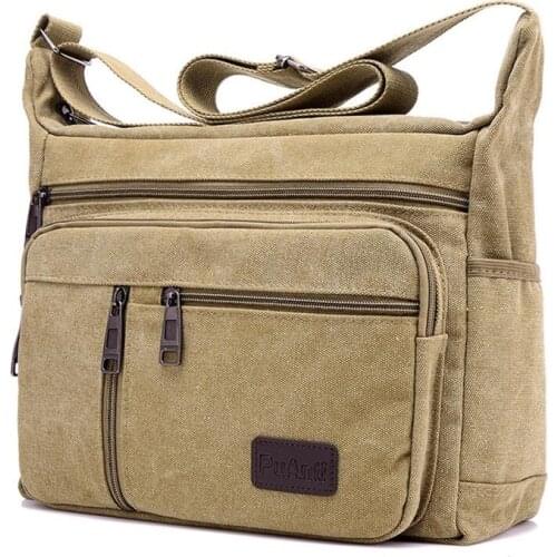 Men Canvas Shoulder Bags Casual Tote Travel Mens Crossbody Bag Luxury Messenger Bags Fashion High Quality Handbag