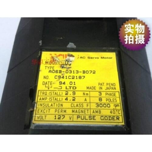 USED 100% TESTED AC SERVO MOTOR A06B-0313-B072