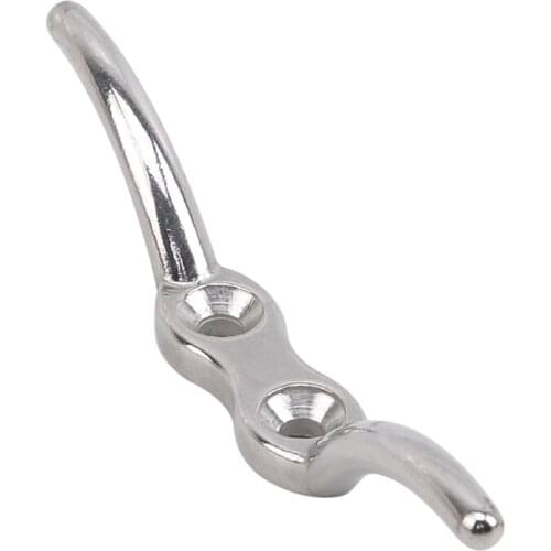 Marine Grade Flagpole Cleat Hook Fixed Hook Flag Rope Cleat Flag Halyard Boat Securing Tie Down DocksTarps