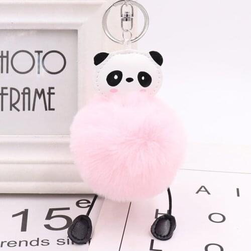 New Creative Hot animal Fake Rabbit 8cm Fur Ball Key Chain Pompom Key Chain Pom Pom Key Rings Girl Women Bag Jewelry