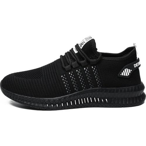 2021 Summer New Style Mens Comfortable Soft Breathable Slip Takes a Walk Shoes Lace-Up Light Casual Shoes Fashion Outdoor Black
