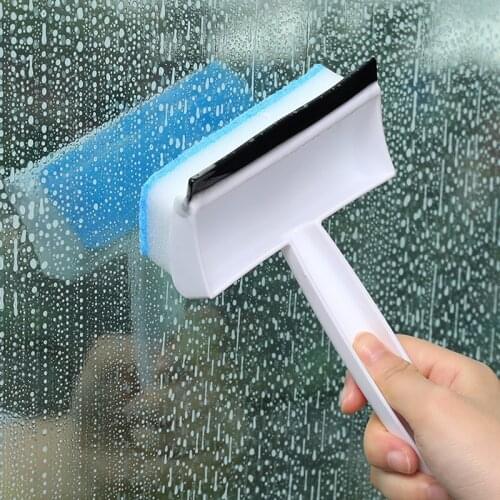 Window Glass Cleaning Brush Wiper Double-sided Scraper Sponge Multifunctional Cleaner Dual-purpose Cleaning Scraping Tool