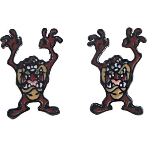 P6023 Dongmanli Anime Monster Stainless Steel Ear Stud Earrings for Womens Jewelry Kids Gifts Girls