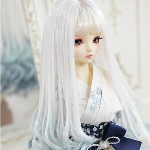 Top Quality 1/3 1/4 1/6 Bjd Wig High Temperature Long Wavy Gradient Colors Bjd Wig SD DD MDD For BJD Doll Wig